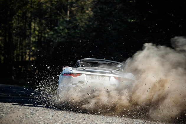 Jaguar have a look at Rallying, with an F-Type !
